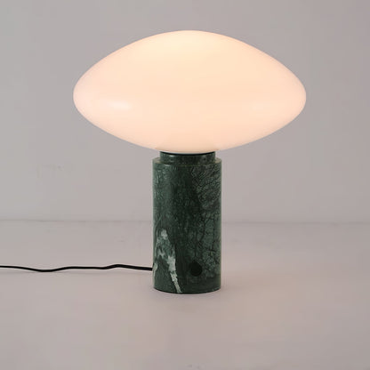 Mist Table Lamp | Marble Base & Glass Shade | Green & White