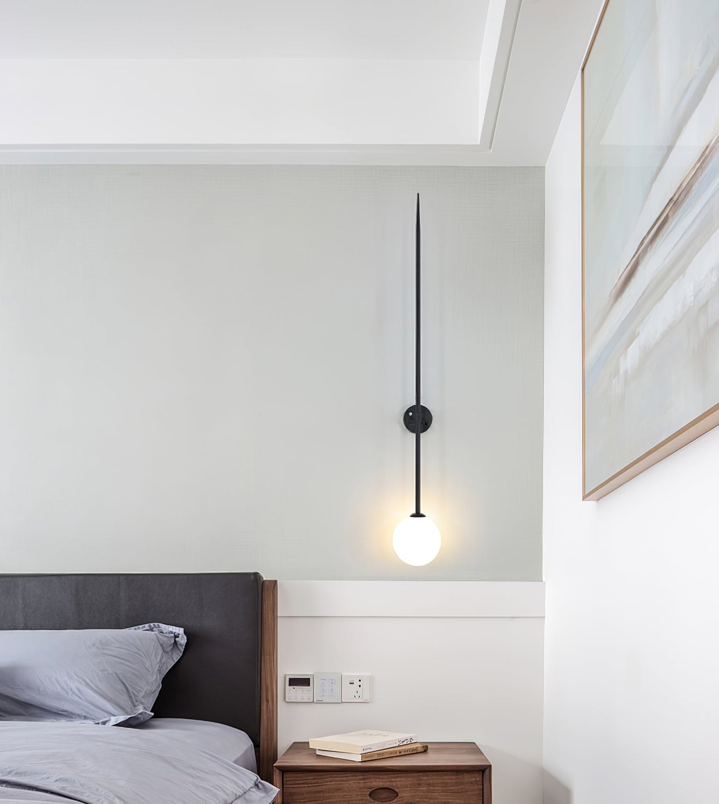 Mobile Wall Lamp | Metal & Glass | Set of 2, Gold & Black