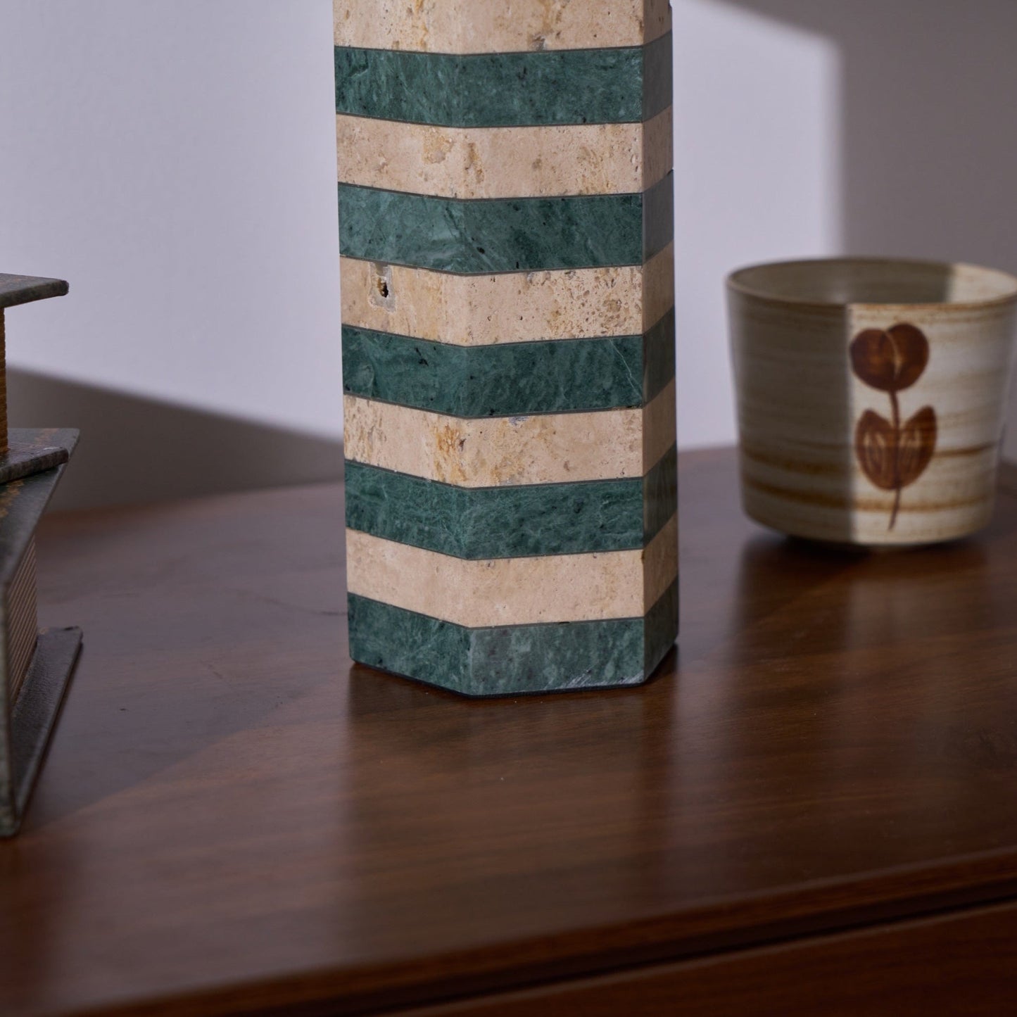 Modari Table Lamp | Stone & Marble | Green & White