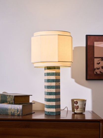 Modari Table Lamp | Stone & Marble | Green & White