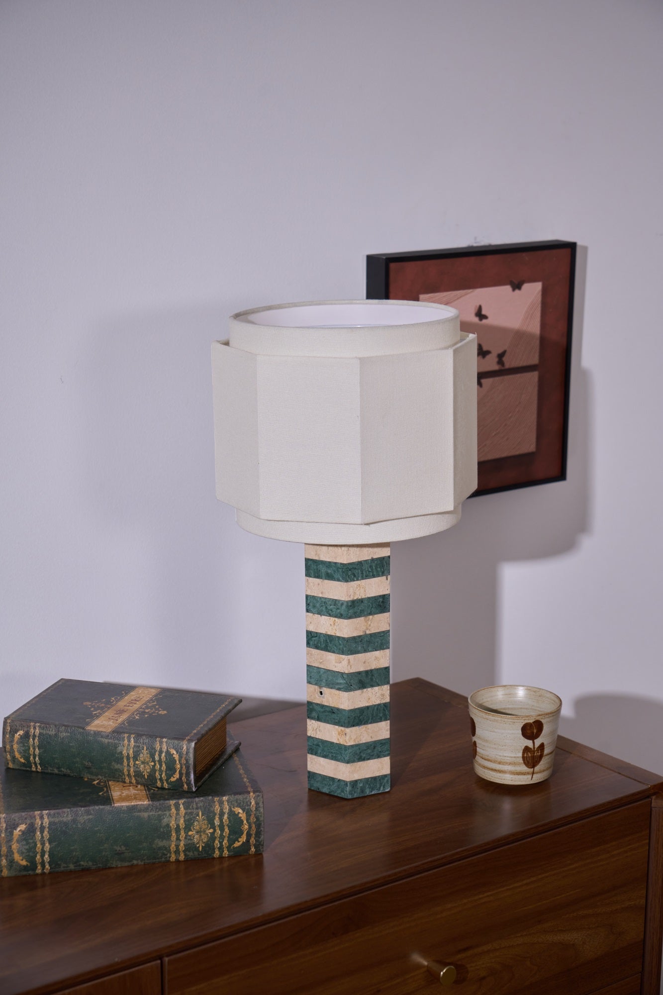 Modari Table Lamp | Stone & Marble | Green & White