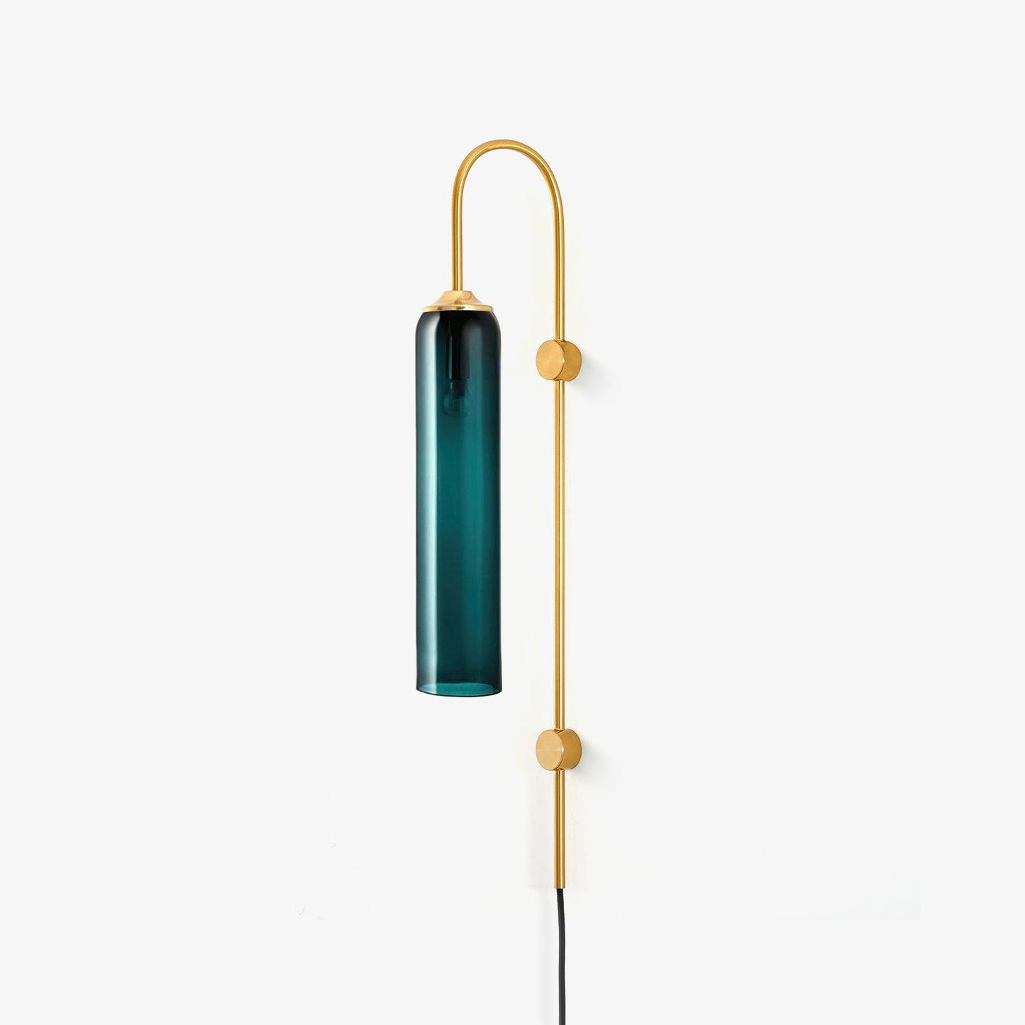 Glass Wall Lamp | Mouth-Blown Glass | Black or Gold Finish