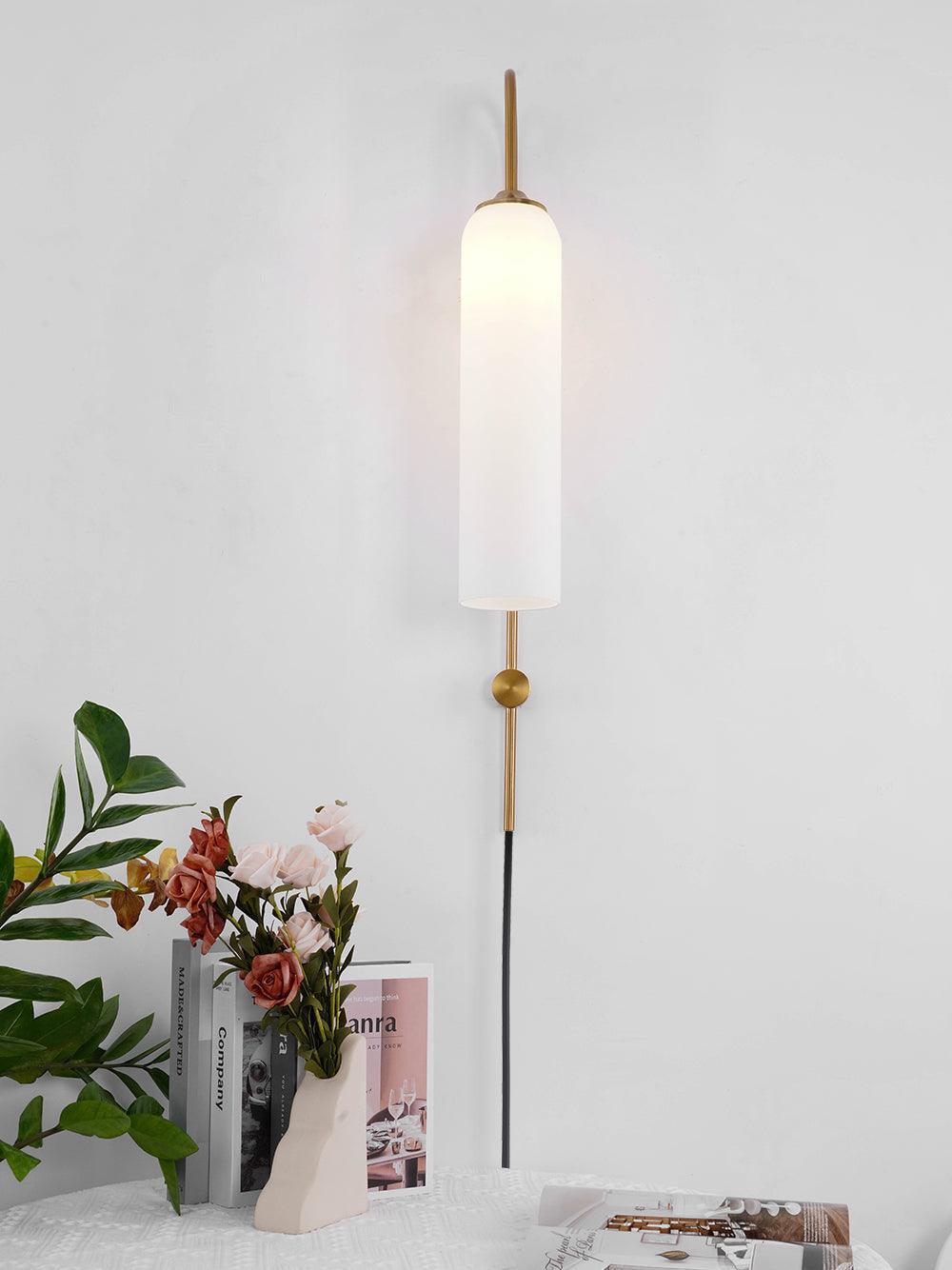 Glass Wall Lamp | Mouth-Blown Glass | Black or Gold Finish