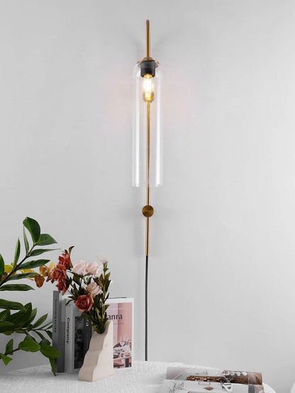 Glass Wall Lamp | Mouth-Blown Glass | Black or Gold Finish