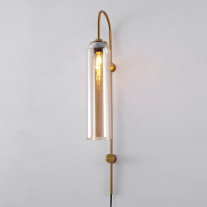 Glass Wall Lamp | Mouth-Blown Glass | Black or Gold Finish