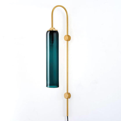Glass Wall Lamp | Mouth-Blown Glass | Black or Gold Finish