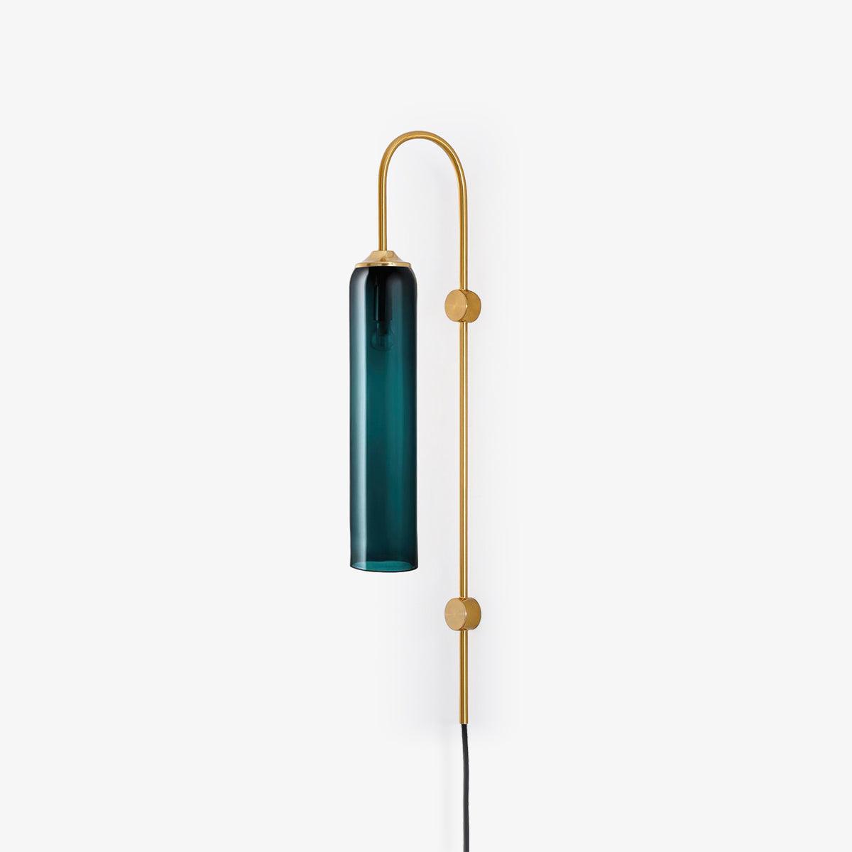 Glass Wall Lamp | Mouth-Blown Glass | Black or Gold Finish