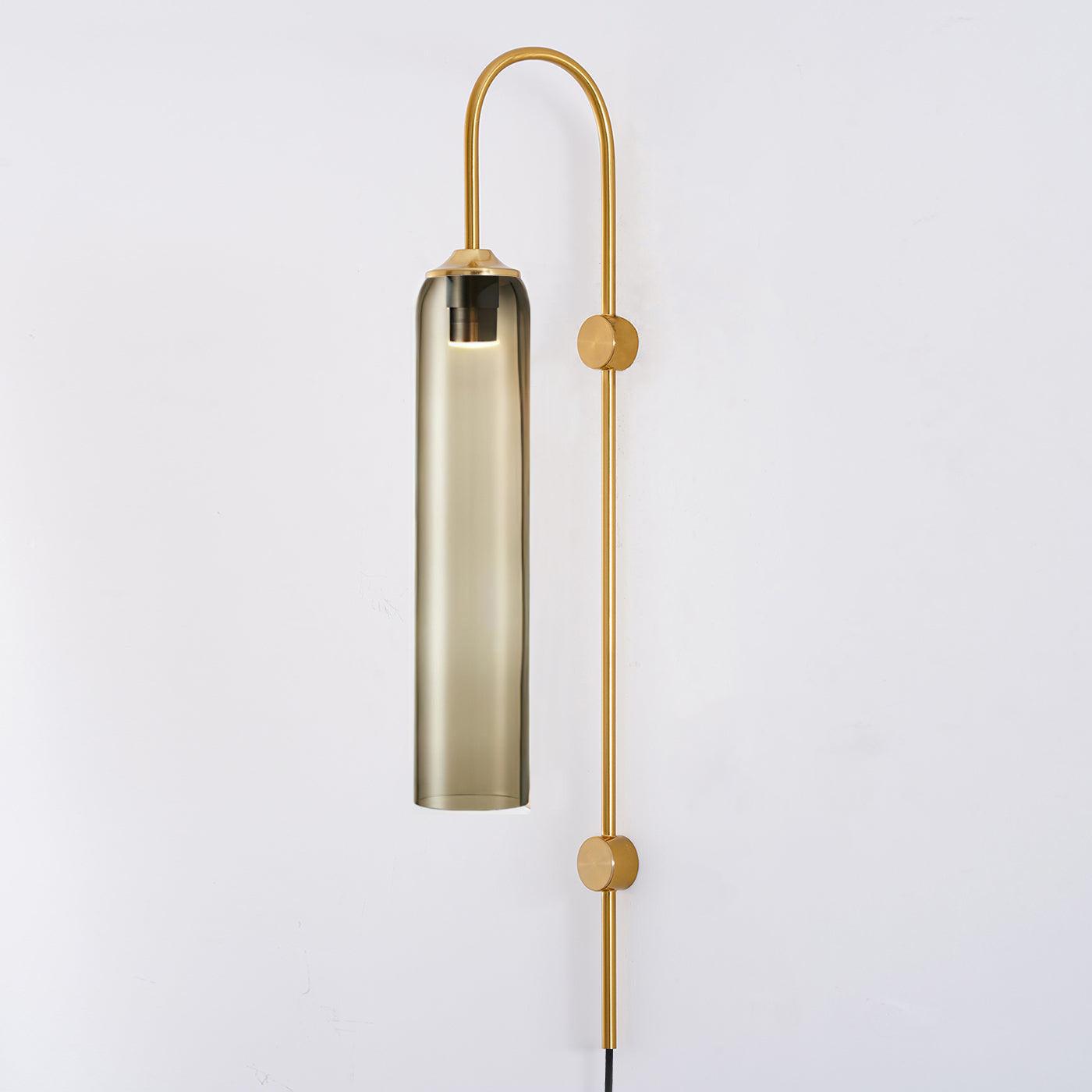 Glass Wall Lamp | Mouth-Blown Glass | Black or Gold Finish
