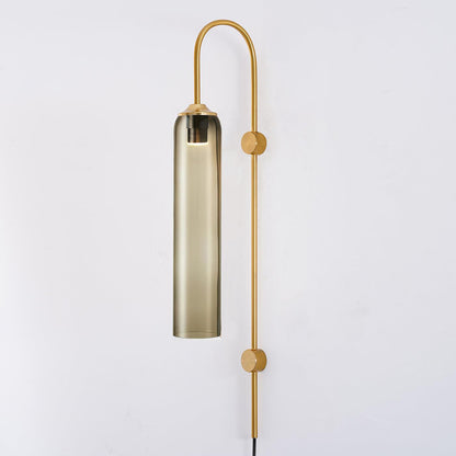 Glass Wall Lamp | Mouth-Blown Glass | Black or Gold Finish