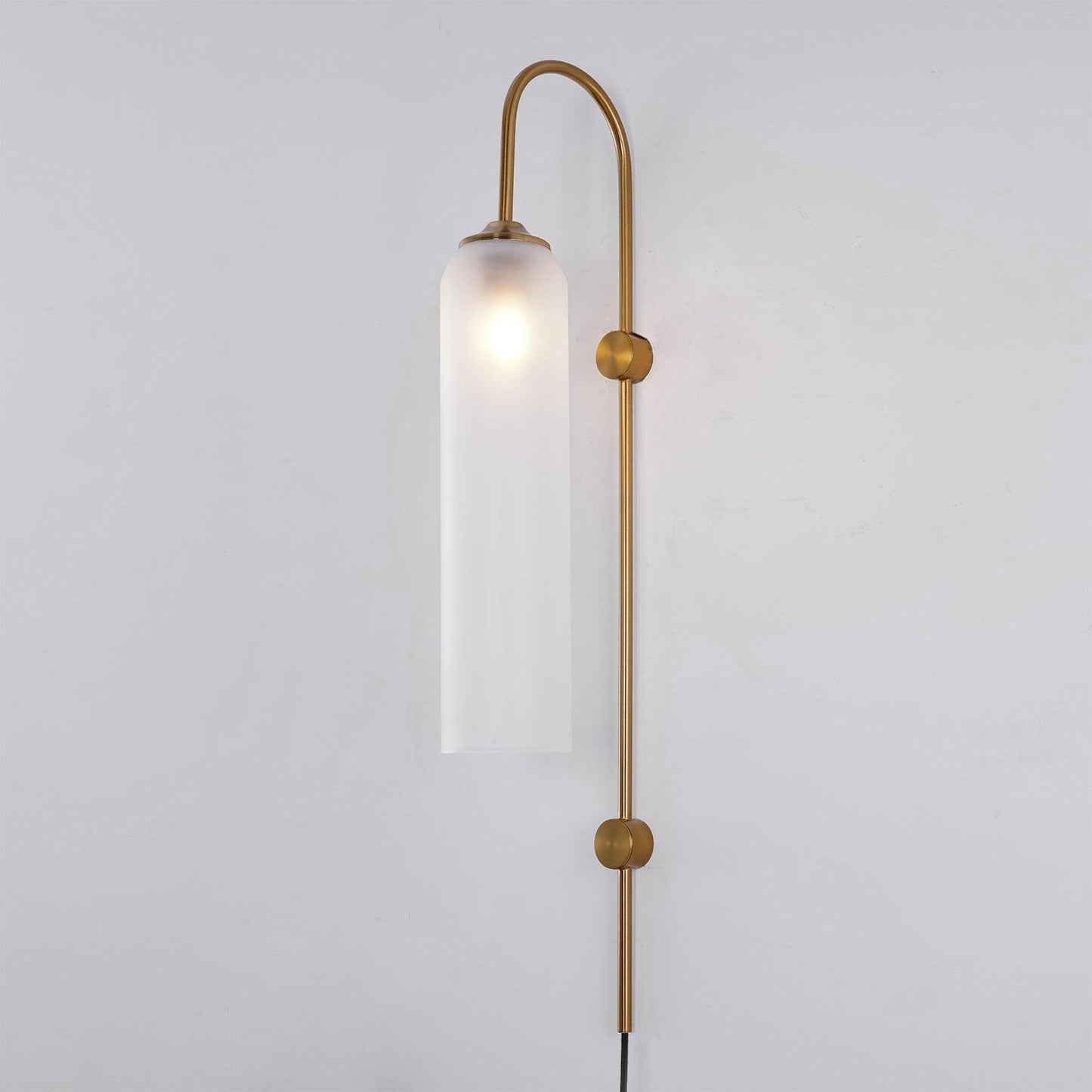 Glass Wall Lamp | Mouth-Blown Glass | Black or Gold Finish