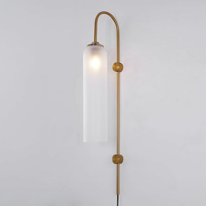 Glass Wall Lamp | Mouth-Blown Glass | Black or Gold Finish