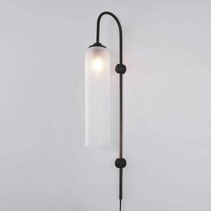 Glass Wall Lamp | Mouth-Blown Glass | Black or Gold Finish