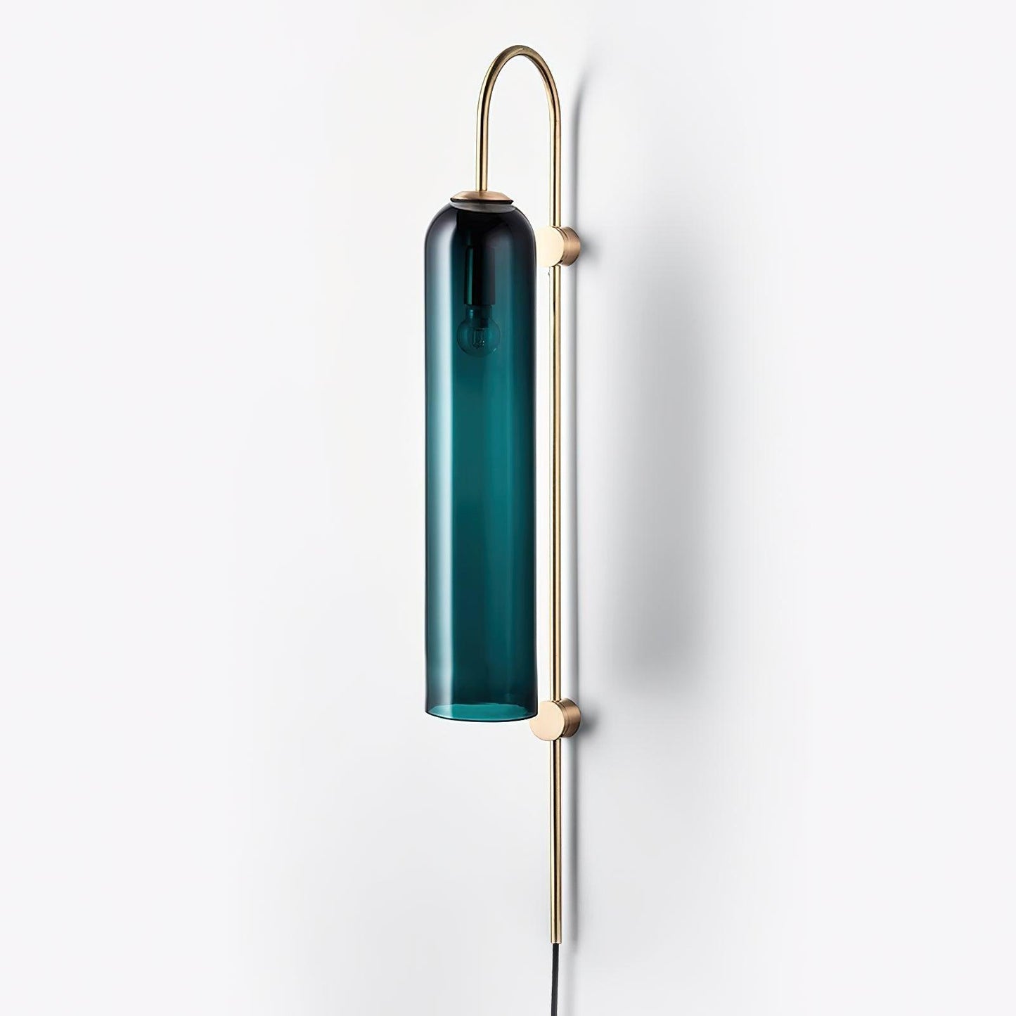 Glass Wall Lamp | Mouth-Blown Glass | Black or Gold Finish