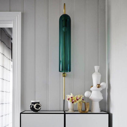 Glass Wall Lamp | Mouth-Blown Glass | Black or Gold Finish