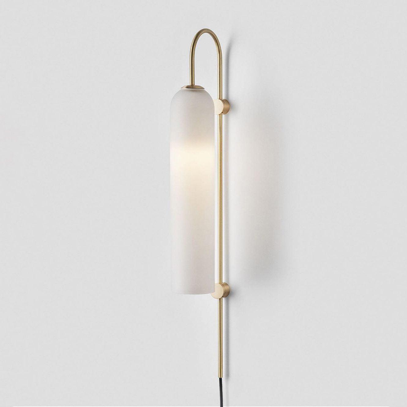 Glass Wall Lamp | Mouth-Blown Glass | Black or Gold Finish