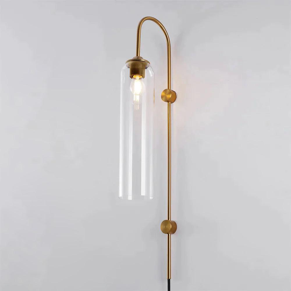 Glass Wall Lamp | Mouth-Blown Glass | Black or Gold Finish