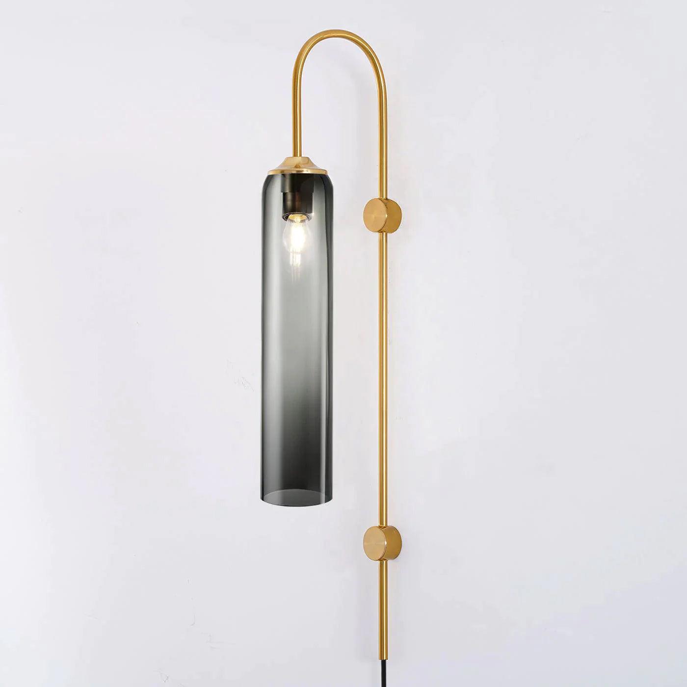 Glass Wall Lamp | Mouth-Blown Glass | Black or Gold Finish