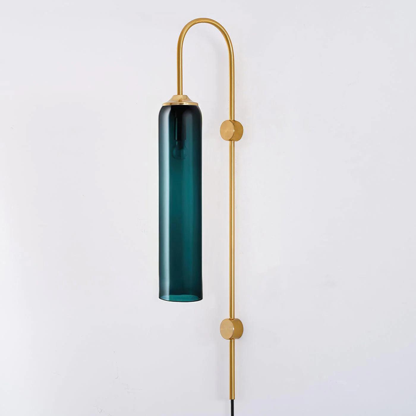 Glass Wall Lamp | Mouth-Blown Glass | Black or Gold Finish