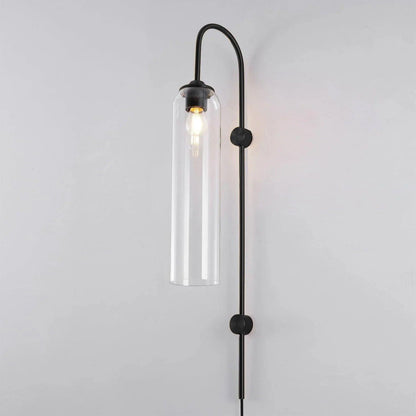 Glass Wall Lamp | Mouth-Blown Glass | Black or Gold Finish