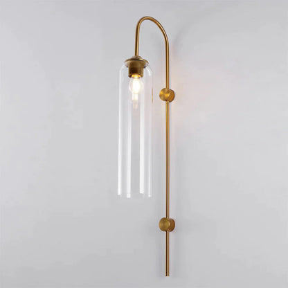 Glass Wall Lamp Set | Mouth-Blown Glass | 2-Pack Black & Gold