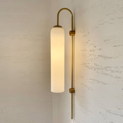 Glass Wall Lamp Set | Mouth-Blown Glass | 2-Pack Black & Gold