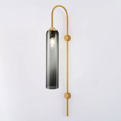 Glass Wall Lamp Set | Mouth-Blown Glass | 2-Pack Black & Gold