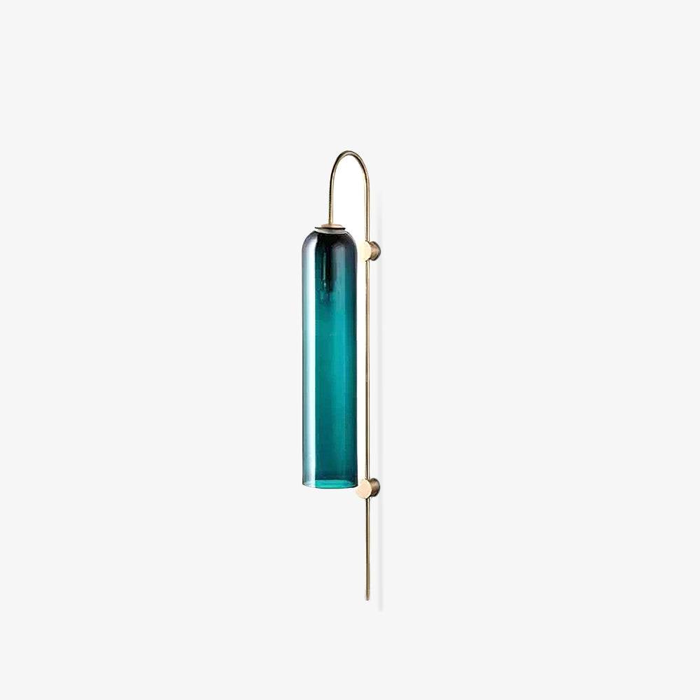 Glass Wall Lamp Set | Mouth-Blown Glass | 2-Pack Black & Gold