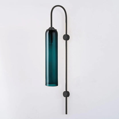 Glass Wall Lamp Set | Mouth-Blown Glass | 2-Pack Black & Gold
