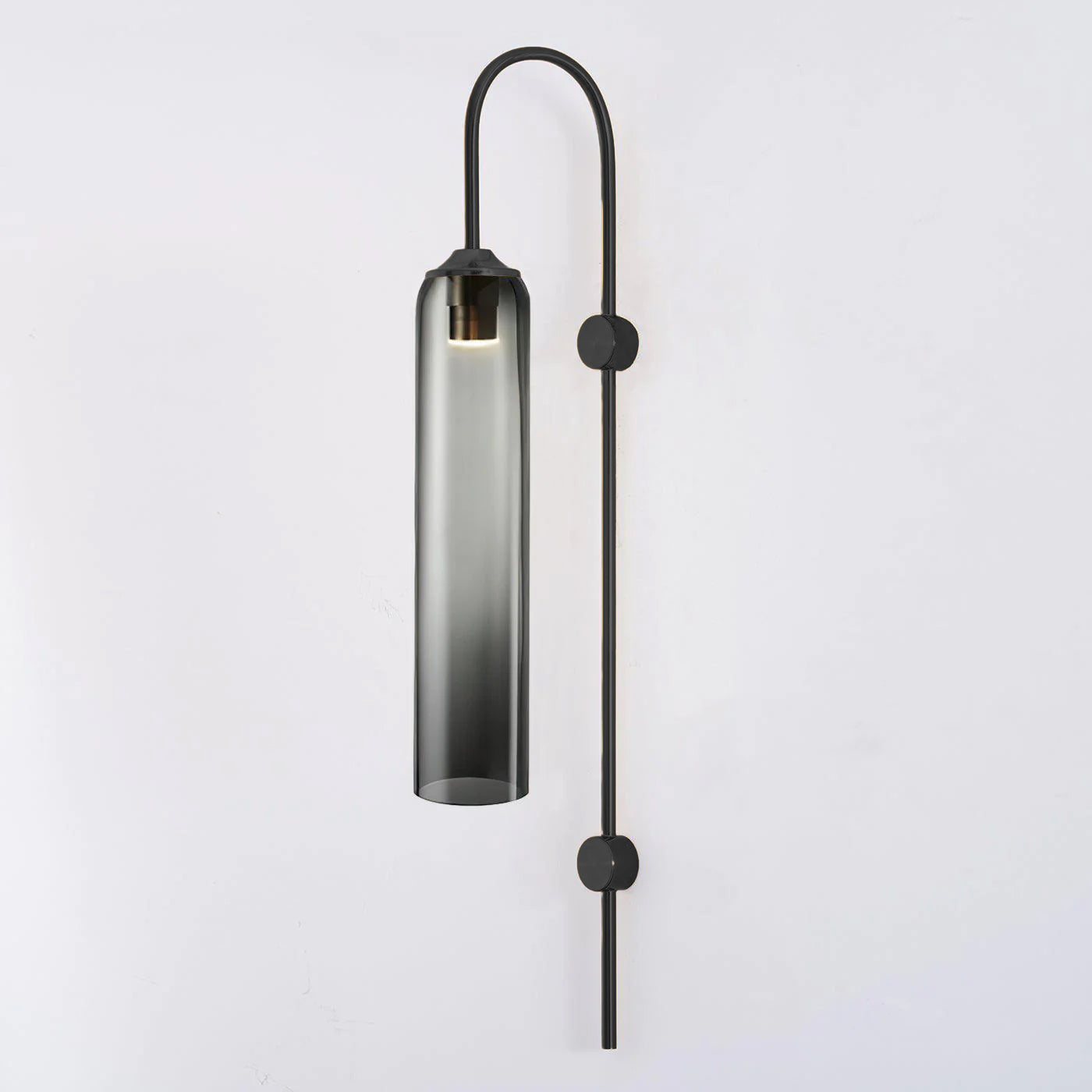 Glass Wall Lamp Set | Mouth-Blown Glass | 2-Pack Black & Gold