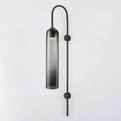 Glass Wall Lamp Set | Mouth-Blown Glass | 2-Pack Black & Gold