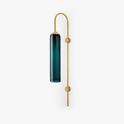 Glass Wall Lamp Set | Mouth-Blown Glass | 2-Pack Black & Gold