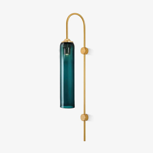 Glass Wall Lamp Set | Mouth-Blown Glass | 2-Pack Black & Gold