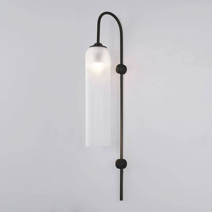 Glass Wall Lamp Set | Mouth-Blown Glass | 2-Pack Black & Gold