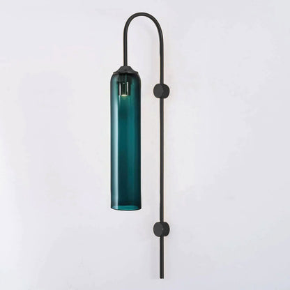 Glass Wall Lamp Set | Mouth-Blown Glass | 2-Pack Black & Gold