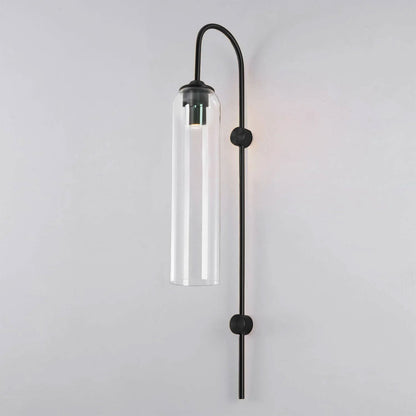 Glass Wall Lamp Set | Mouth-Blown Glass | 2-Pack Black & Gold