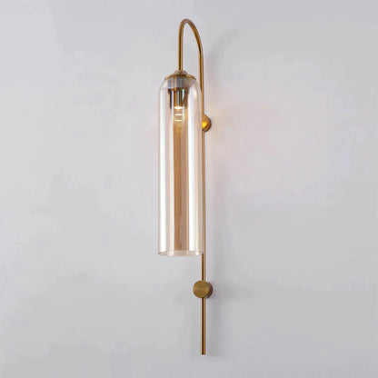 Glass Wall Lamp Set | Mouth-Blown Glass | 2-Pack Black & Gold