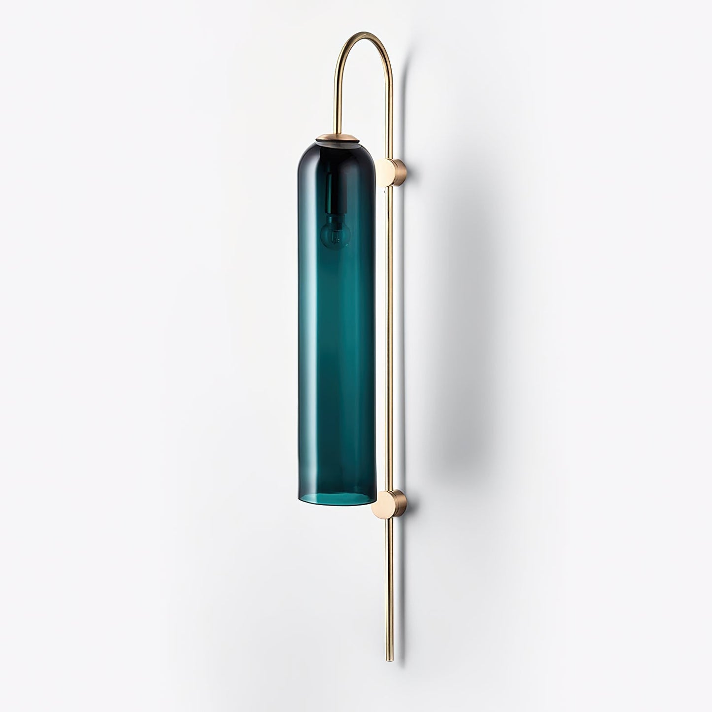 Glass Wall Lamp Set | Mouth-Blown Glass | 2-Pack Black & Gold