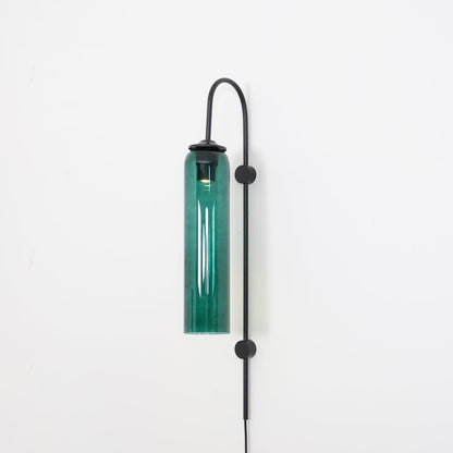 Glass Wall Lamp | Mouth-Blown Glass | Black or Gold Finish