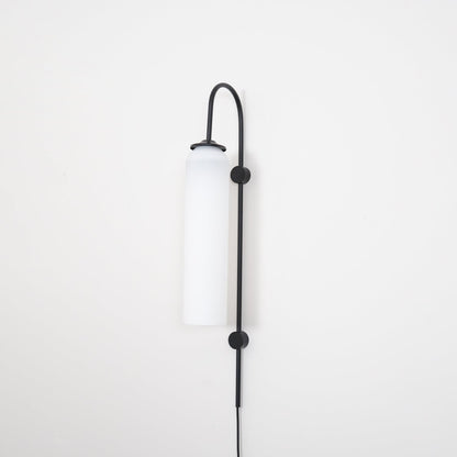 Glass Wall Lamp | Mouth-Blown Glass | Black or Gold Finish