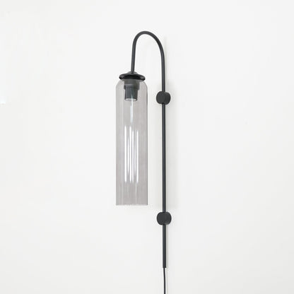 Glass Wall Lamp | Mouth-Blown Glass | Black or Gold Finish