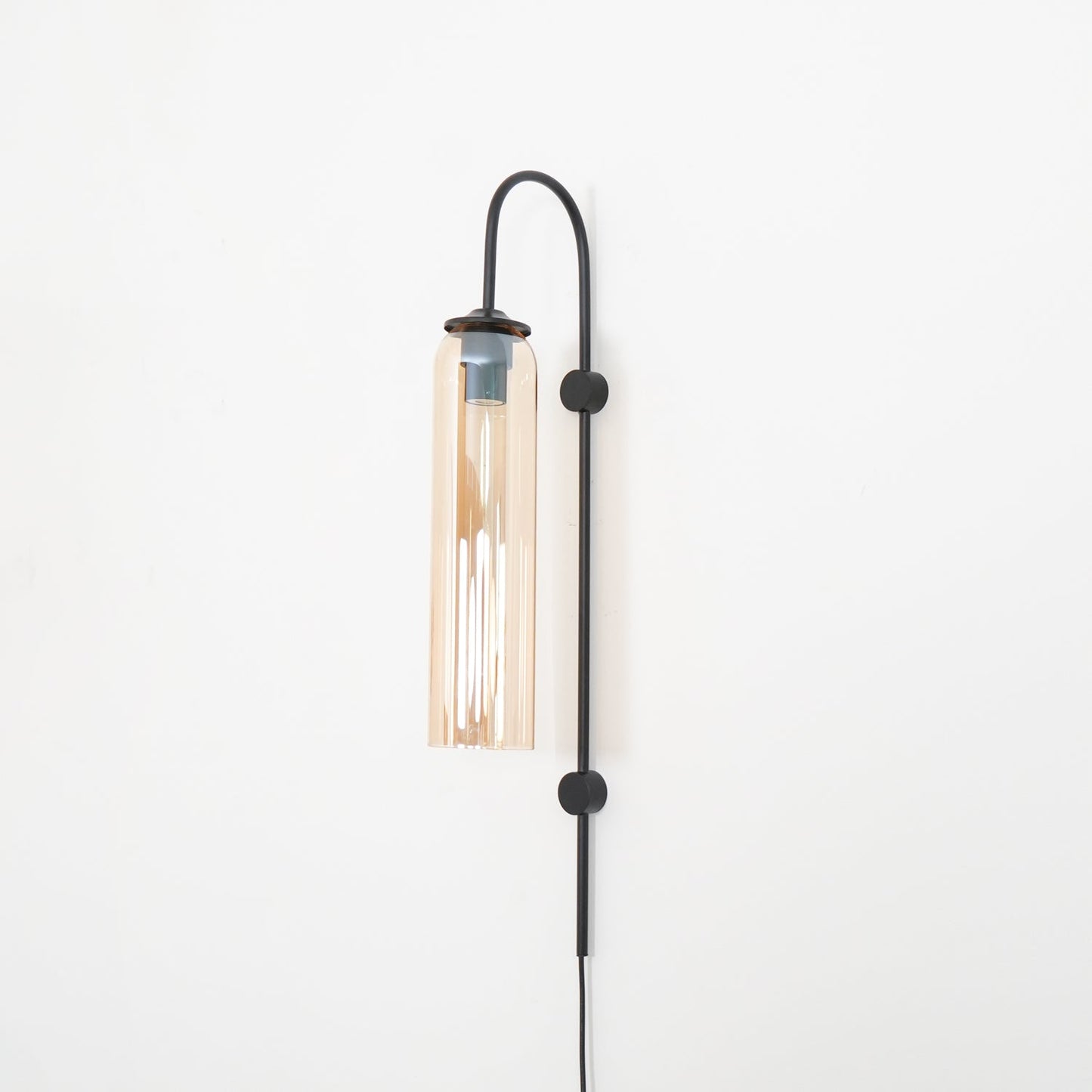 Glass Wall Lamp | Mouth-Blown Glass | Black or Gold Finish
