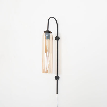 Glass Wall Lamp | Mouth-Blown Glass | Black or Gold Finish