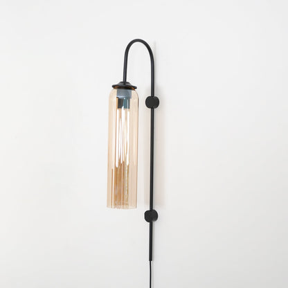 Glass Wall Lamp | Mouth-Blown Glass | Black or Gold Finish