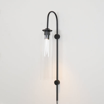 Glass Wall Lamp | Mouth-Blown Glass | Black or Gold Finish
