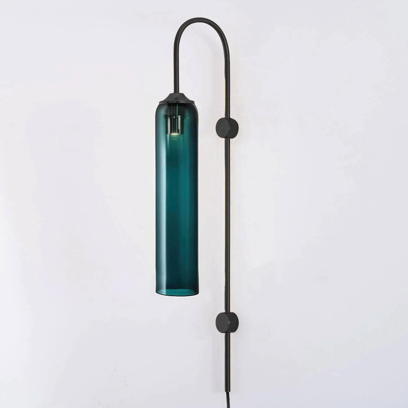 Glass Wall Lamp | Mouth-Blown Glass | Black or Gold Finish