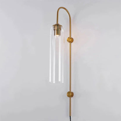 Glass Wall Lamp | Mouth-Blown Glass | Black or Gold Finish