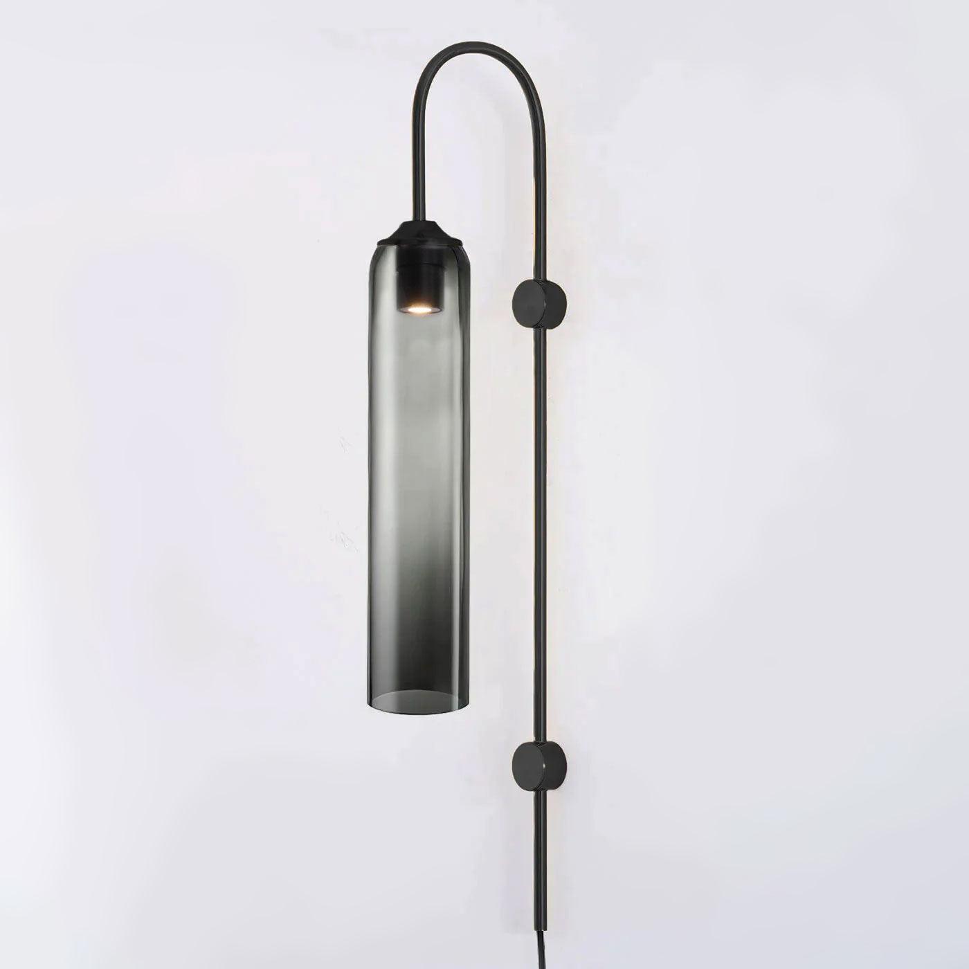 Glass Wall Lamp | Mouth-Blown Glass | Black or Gold Finish