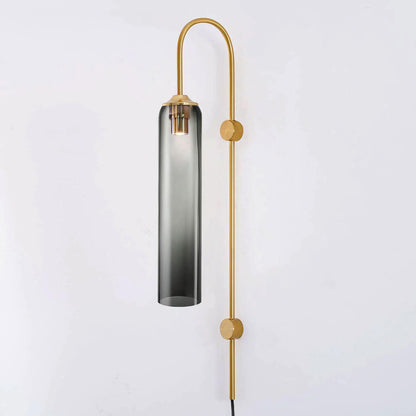 Glass Wall Lamp | Mouth-Blown Glass | Black or Gold Finish