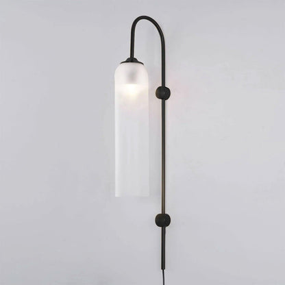Glass Wall Lamp | Mouth-Blown Glass | Black or Gold Finish