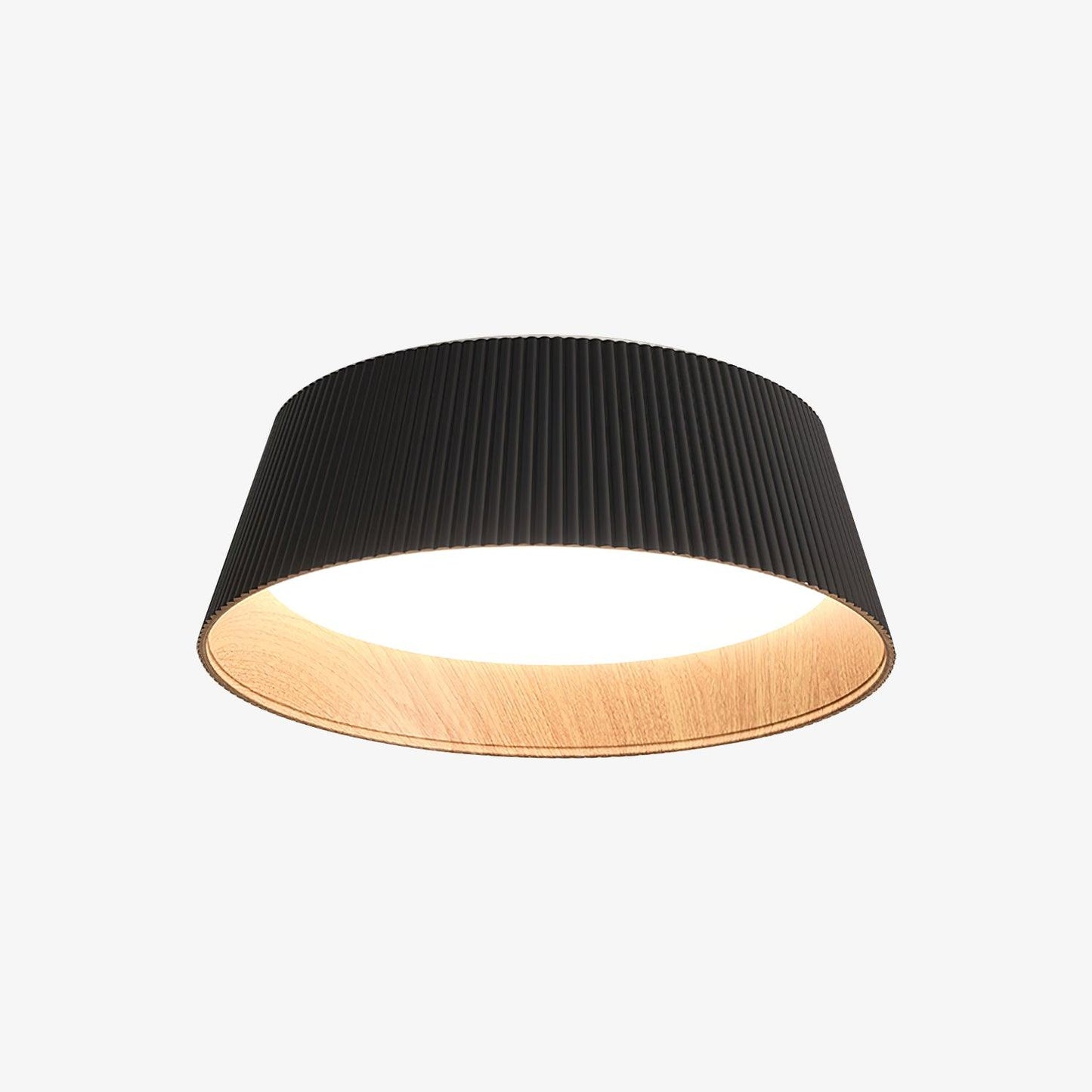 Ribbed Ceiling Light | Metal & Acrylic | Black or White Finish